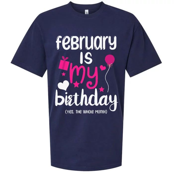 February Is My Birthday Month Yep The Whole Month Sueded Cloud Jersey T-Shirt