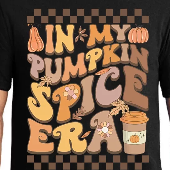 Funny In My Pumpkin Spice Era Retro Groovy Autumn Fall Vibes Gift Pajama Set