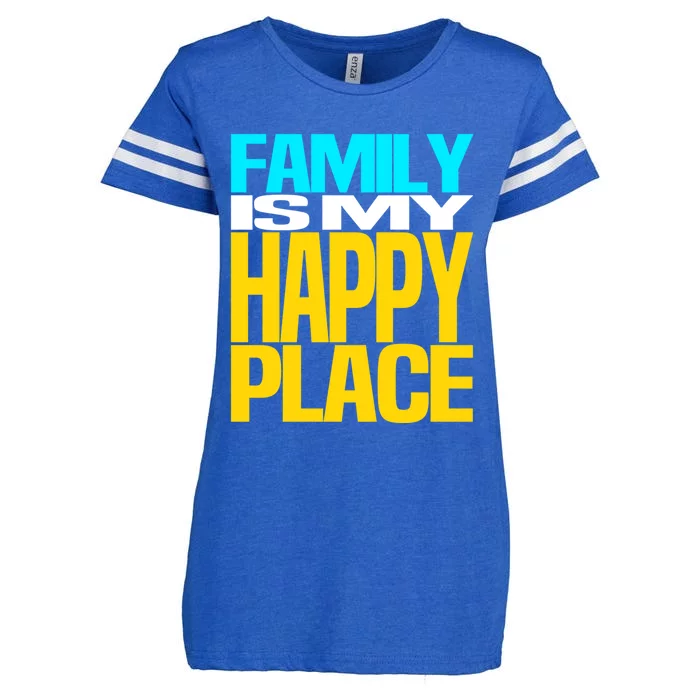 Family Is My Happy Place Mom Dad Meaningful Gift Enza Ladies Jersey Football T-Shirt