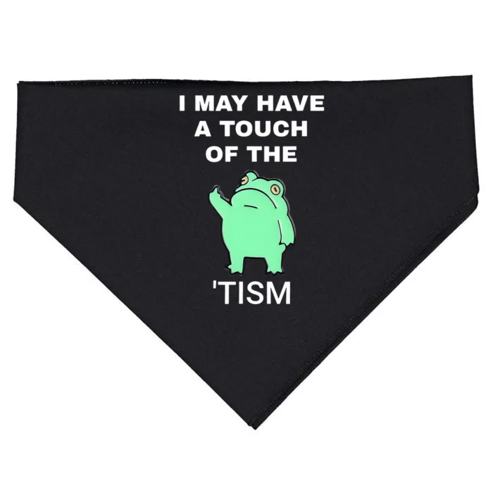 Frog I May Have A Touch Of The Tism USA-Made Doggie Bandana