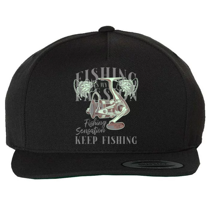 Fishing Is My Passion Wool Snapback Cap