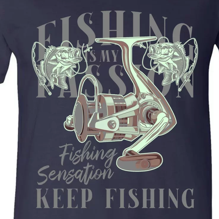 Fishing Is My Passion V-Neck T-Shirt