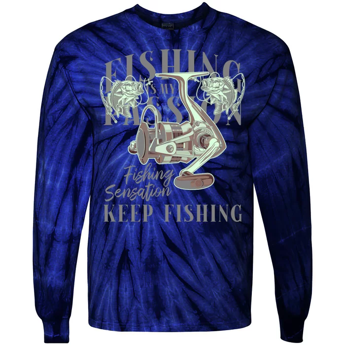 Fishing Is My Passion Tie-Dye Long Sleeve Shirt