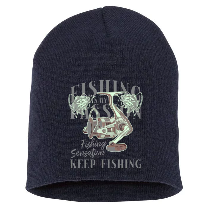 Fishing Is My Passion Short Acrylic Beanie