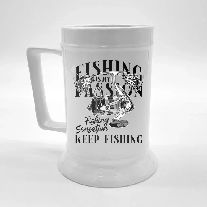 Fishing Is My Passion Front & Back Beer Stein