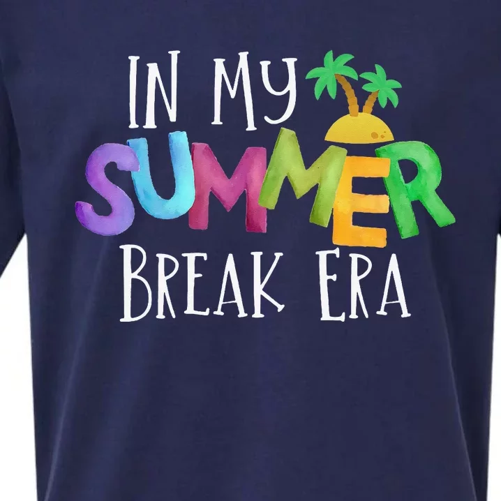 Funny In My Summer Break Era Fun Last Day Of School Teacher Sueded Cloud Jersey T-Shirt