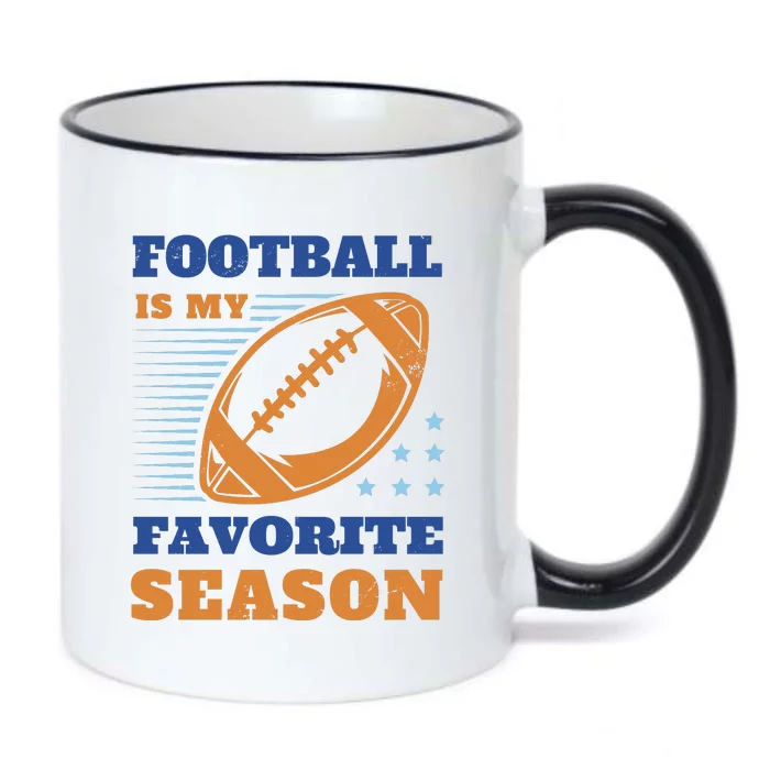 Football Is My Favorite Season Black Color Changing Mug