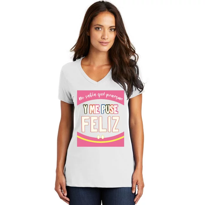 Funny Inspirational Maestra Espanol Spanish Teacher Women's V-Neck T-Shirt