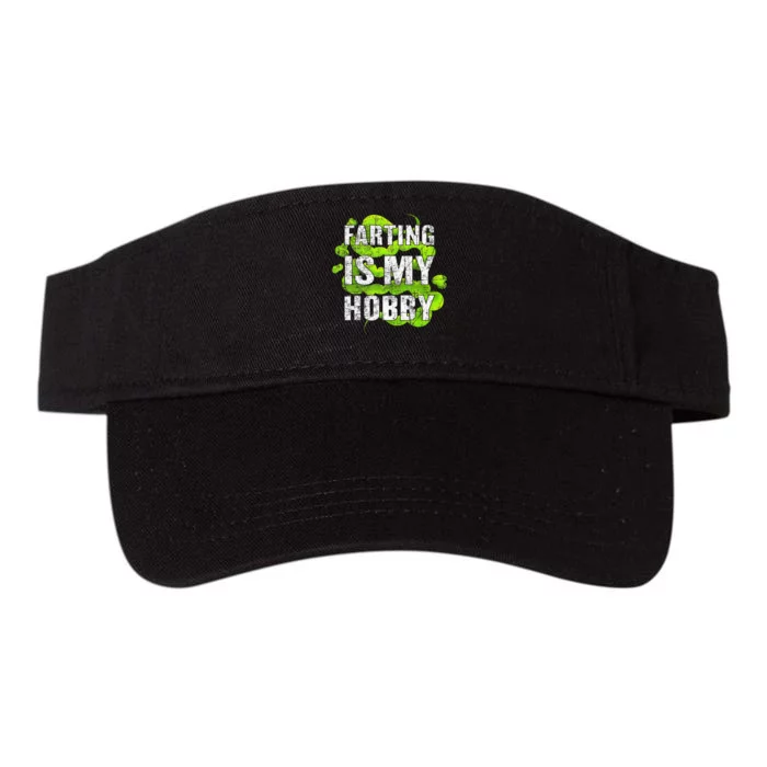 Farting Is My Hobby Funny Green Fart Valucap Bio-Washed Visor