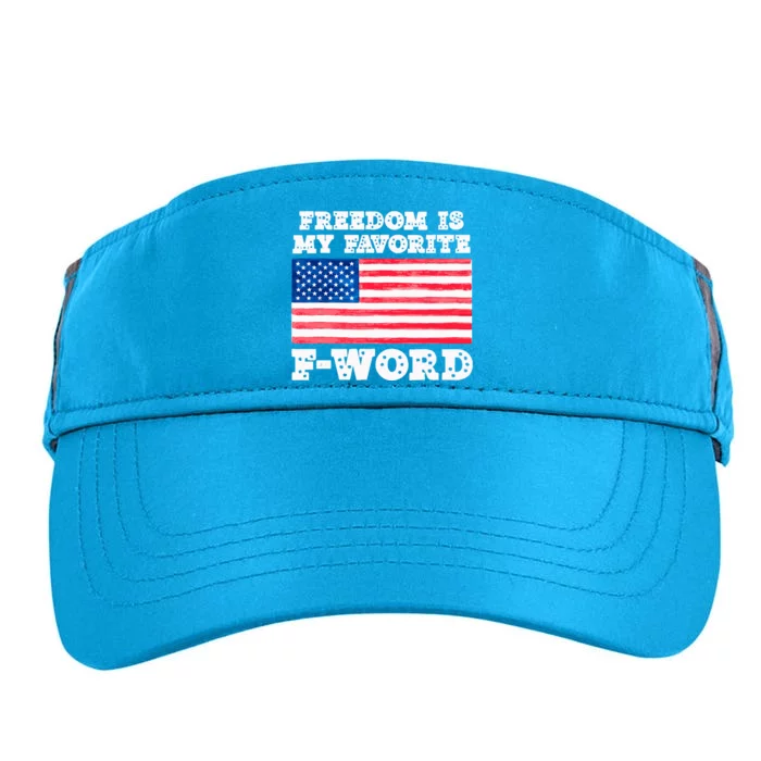 Freedom is my Favorite F Word Liberty conservative America Adult Drive Performance Visor