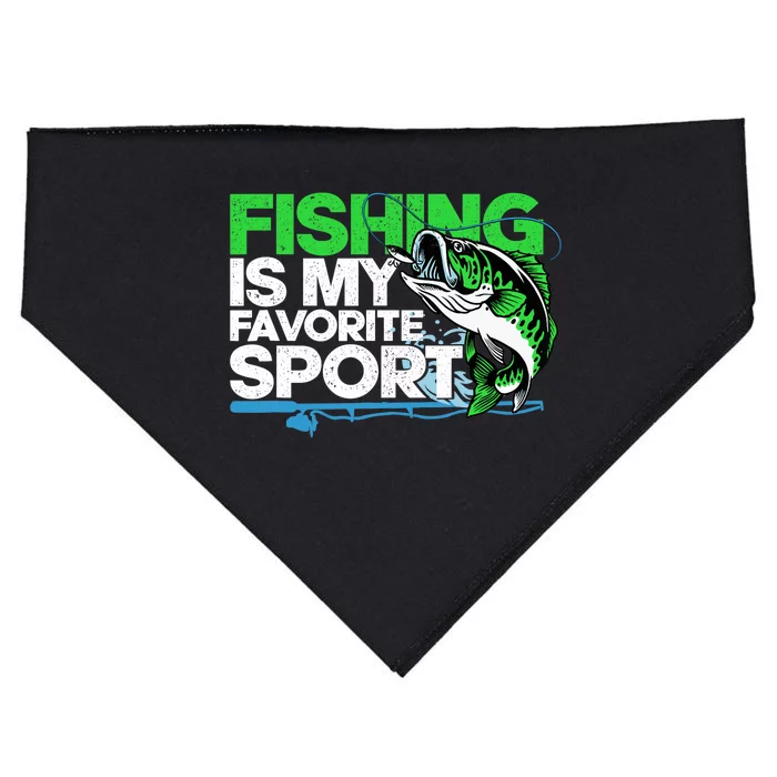 Fishing Is My Favorite Sport Fisherman USA-Made Doggie Bandana