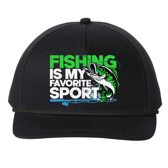 Fishing Is My Favorite Sport Fisherman Snapback Five-Panel Rope Hat