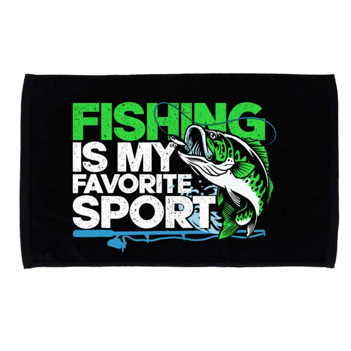 Fishing Is My Favorite Sport Fisherman Microfiber Hand Towel