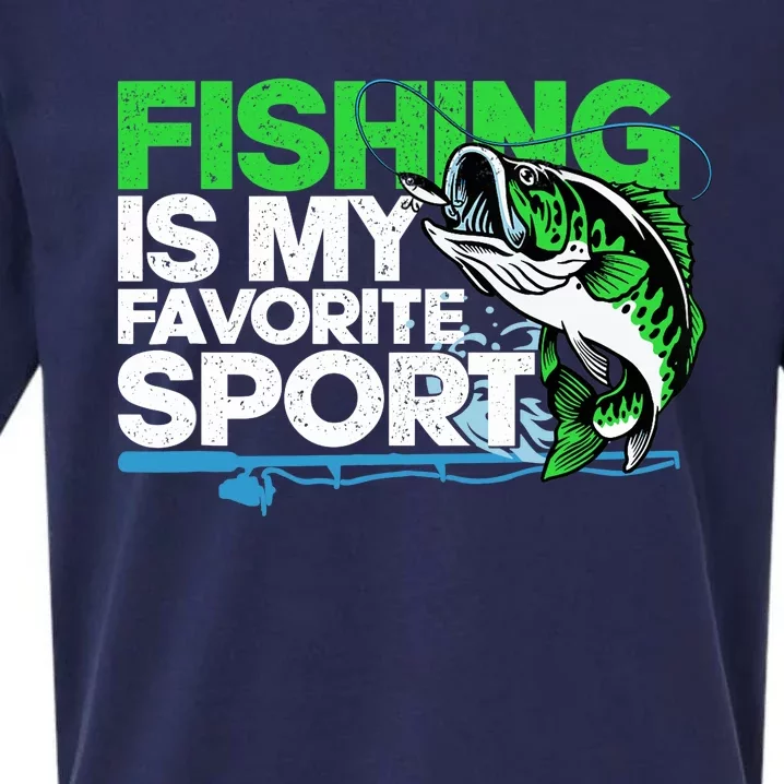 Fishing Is My Favorite Sport Fisherman Sueded Cloud Jersey T-Shirt