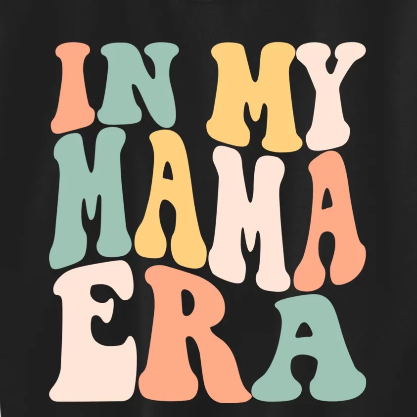 Funny In My Mama Era Lover Groovy Retro Mom Mothers Day Kids Sweatshirt