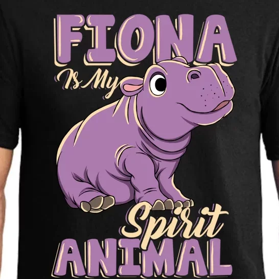 Fiona Is My Spirit Animal Baby Hippo Hippopotamus Lover Funny Gift Pajama Set