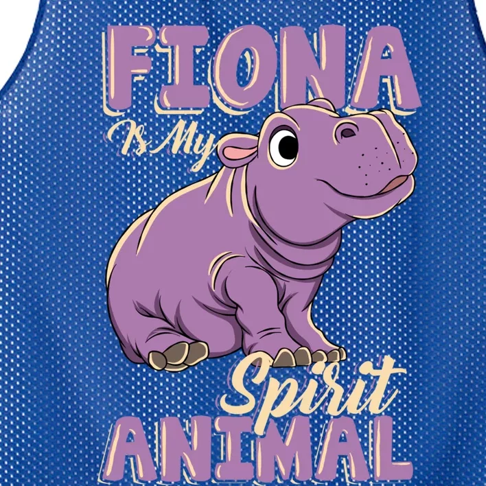 Fiona Is My Spirit Animal Baby Hippo Hippopotamus Lover Funny Gift Mesh Reversible Basketball Jersey Tank