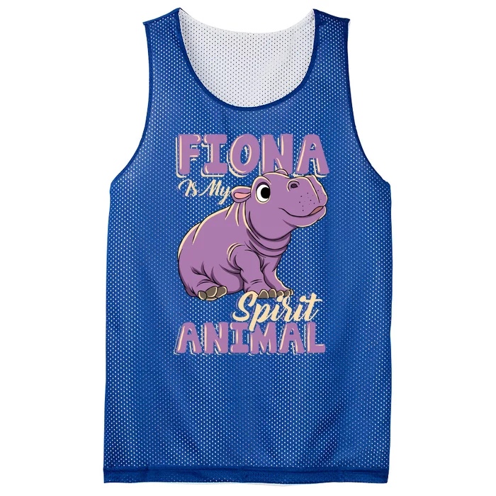 Fiona Is My Spirit Animal Baby Hippo Hippopotamus Lover Funny Gift Mesh Reversible Basketball Jersey Tank