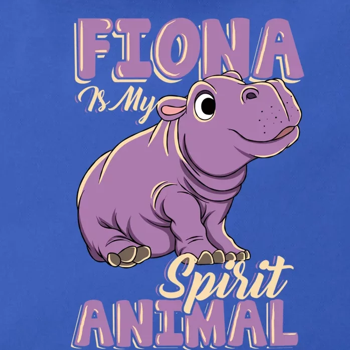 Fiona Is My Spirit Animal Baby Hippo Hippopotamus Lover Funny Gift Zip Tote Bag