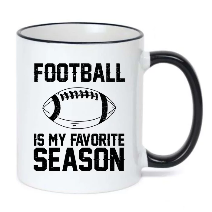 Football Is My Favorite Season Black Color Changing Mug