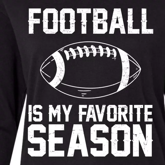 Football Is My Favorite Season Womens Cotton Relaxed Long Sleeve T-Shirt