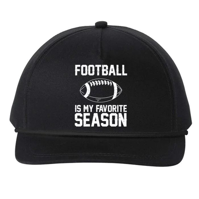 Football Is My Favorite Season Snapback Five-Panel Rope Hat