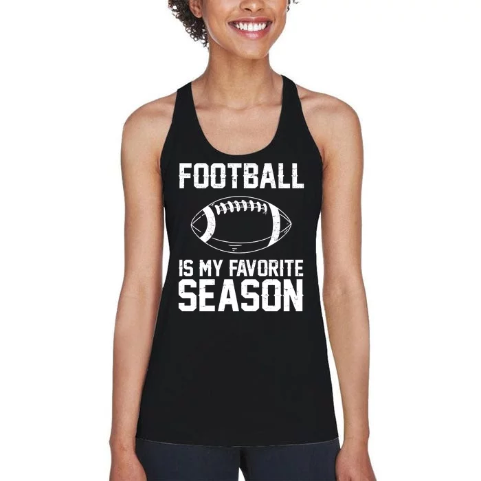 Football Is My Favorite Season Women's Racerback Tank