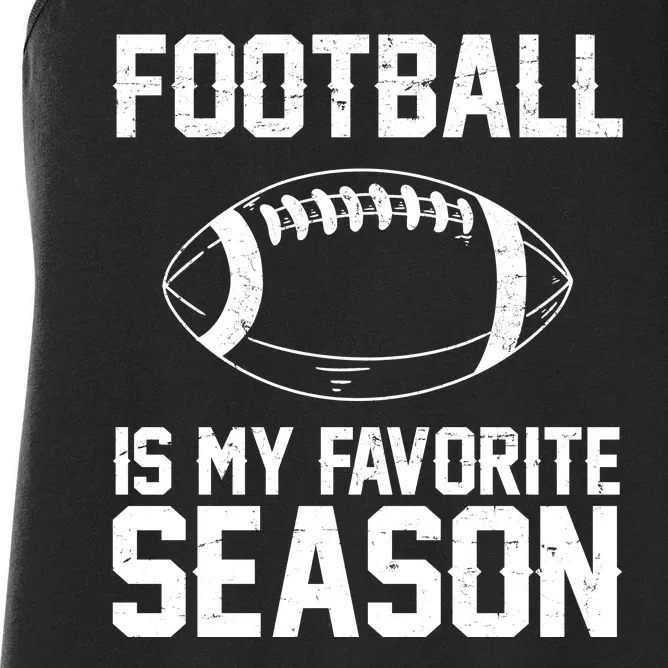 Football Is My Favorite Season Women's Racerback Tank