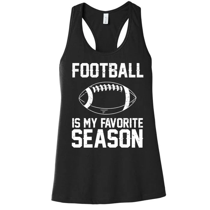 Football Is My Favorite Season Women's Racerback Tank