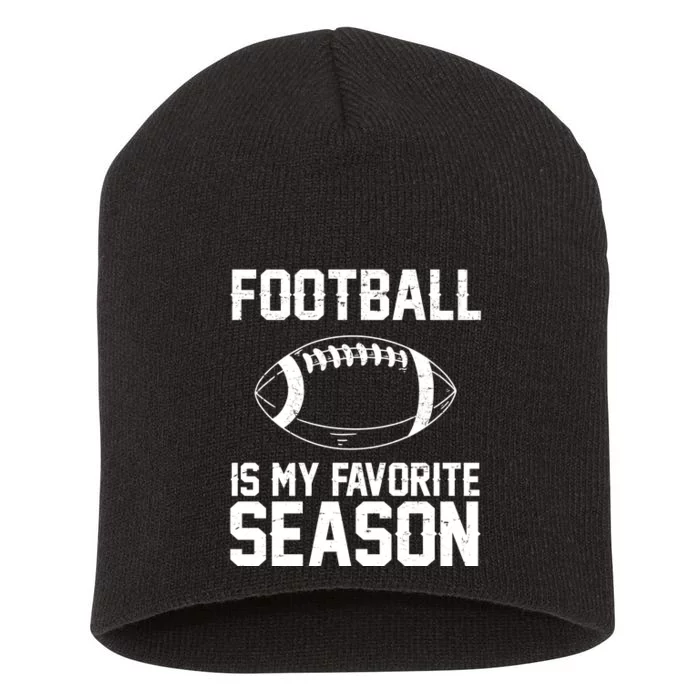 Football Is My Favorite Season Short Acrylic Beanie