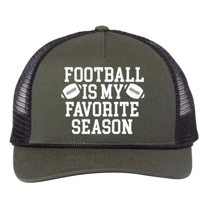 Football Is My Favorite Season Retro Rope Trucker Hat Cap