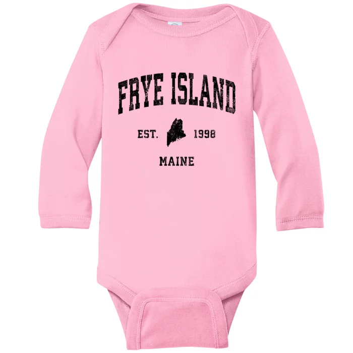 Frye Island Maine Me Vintage Athletic Baby Long Sleeve Bodysuit