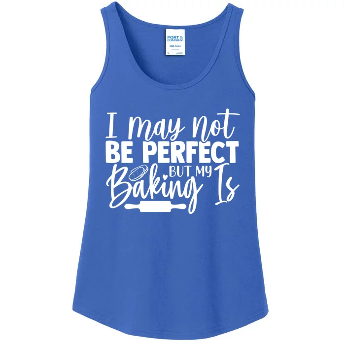 Funny I May Not Be Perfect But My Baking Is Cupcakes Design Gift Ladies Essential Tank