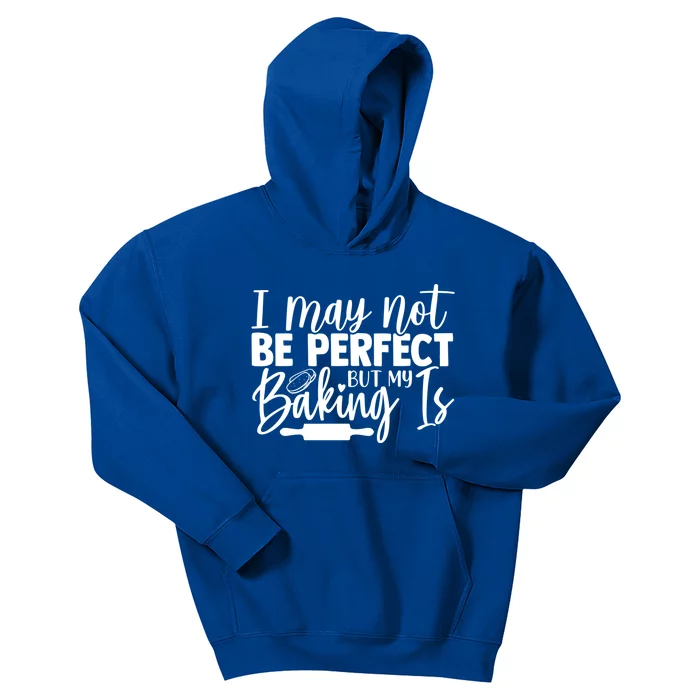 Funny I May Not Be Perfect But My Baking Is Cupcakes Design Gift Kids Hoodie