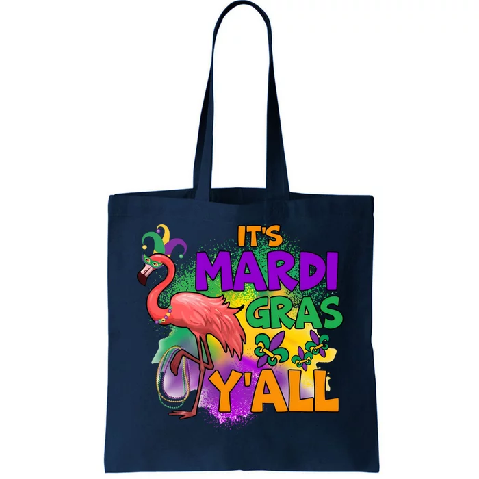 Flamingo ItS Mardi Gras YAll Tote Bag