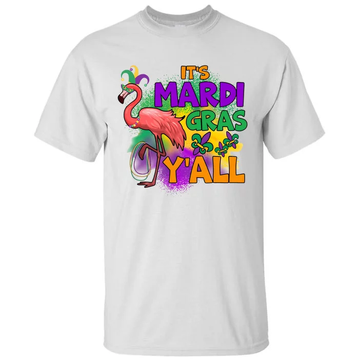 Flamingo ItS Mardi Gras YAll Tall T-Shirt