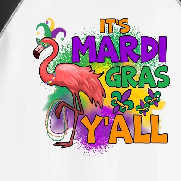 Flamingo ItS Mardi Gras YAll Toddler Fine Jersey T-Shirt