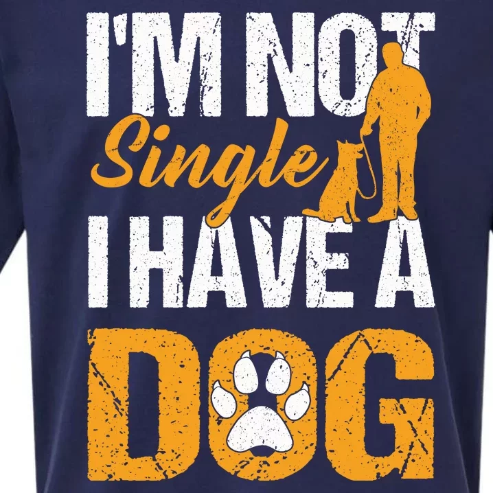 Funny I'm Not Single I Have A Dog Sueded Cloud Jersey T-Shirt