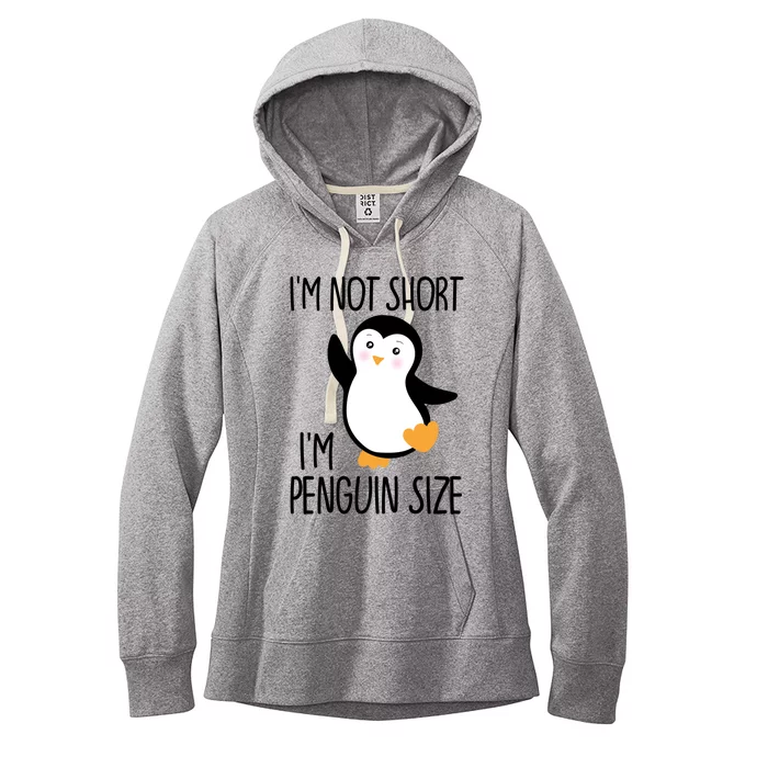 Funny IM Not Short IM Penguin Size Cute Penguin Gift Women's Fleece Hoodie