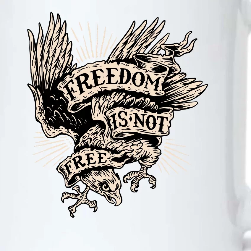 Freedom Is Not Free Eagle Black Color Changing Mug