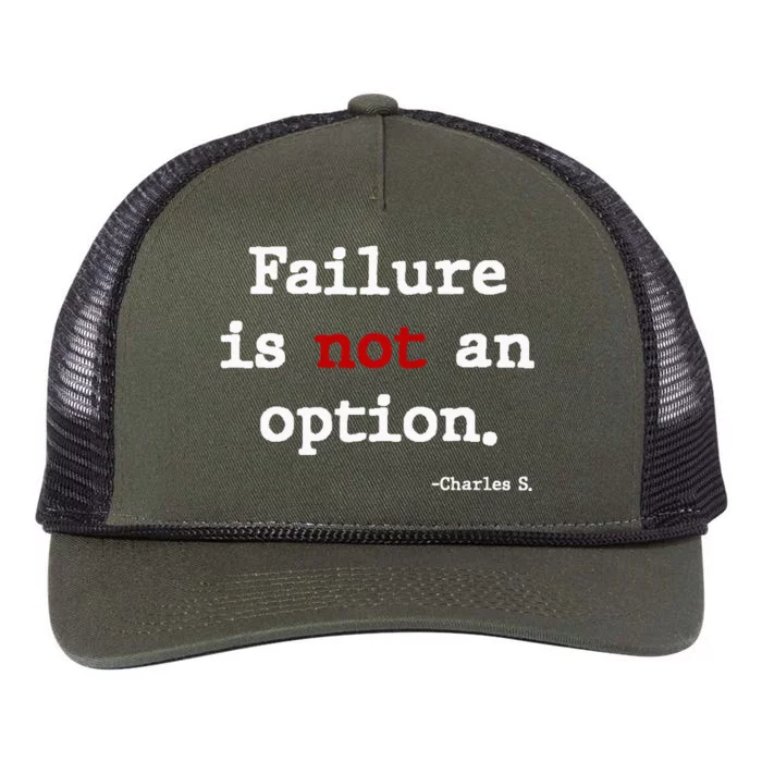 Failure Is Not An Option Retro Rope Trucker Hat Cap