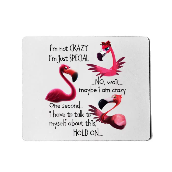 Flamingo IM Not Crazy IM Just Special Funny MotherS Day Mousepad