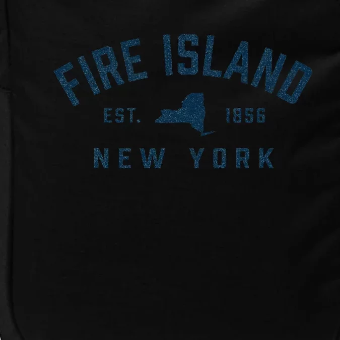 Fire Island New York Preppy Throwback Retro Souvenir Impact Tech Backpack