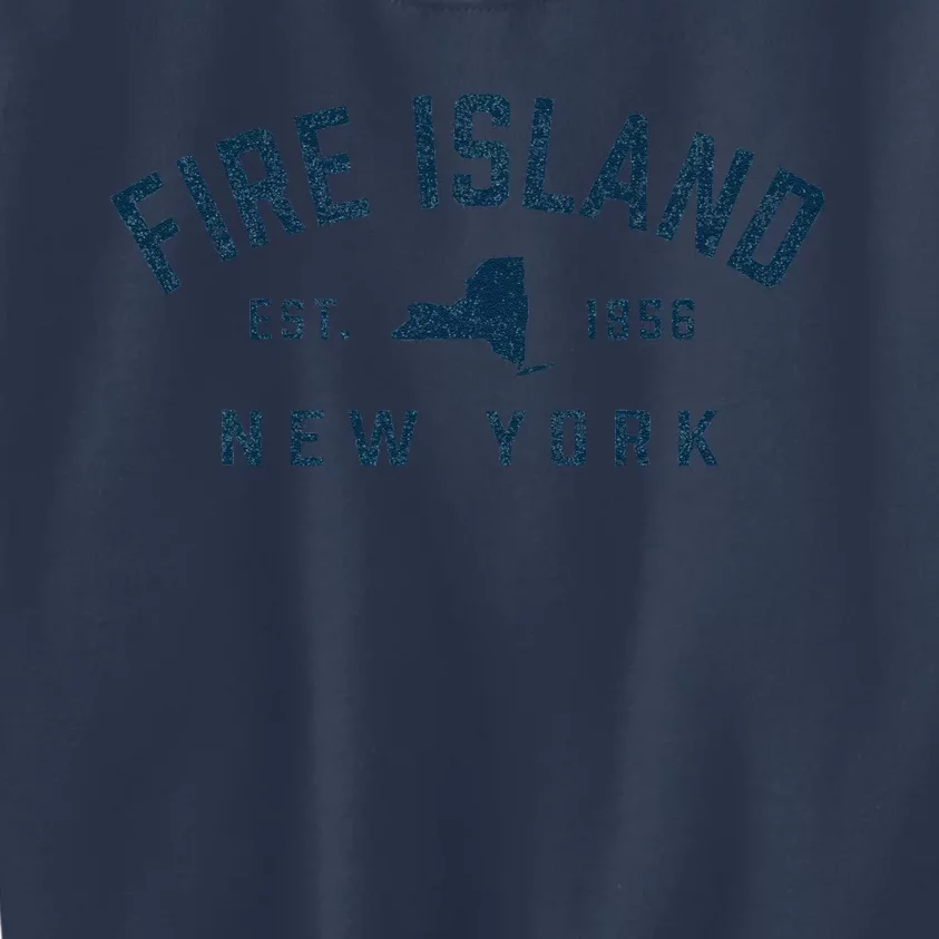 Fire Island New York Preppy Throwback Retro Souvenir Kids Sweatshirt