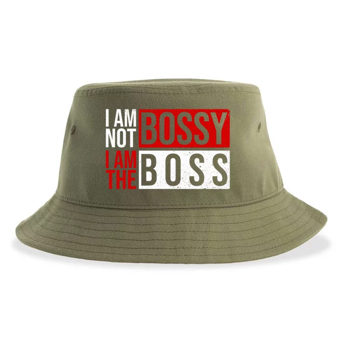 Funny I'm Not Bossy I'm The Boss I Am Not Bossy Female Boss Funny Gift Sustainable Bucket Hat