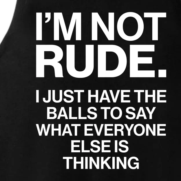 Funny Im Not Rude Ladies Tri-Blend Wicking Tank