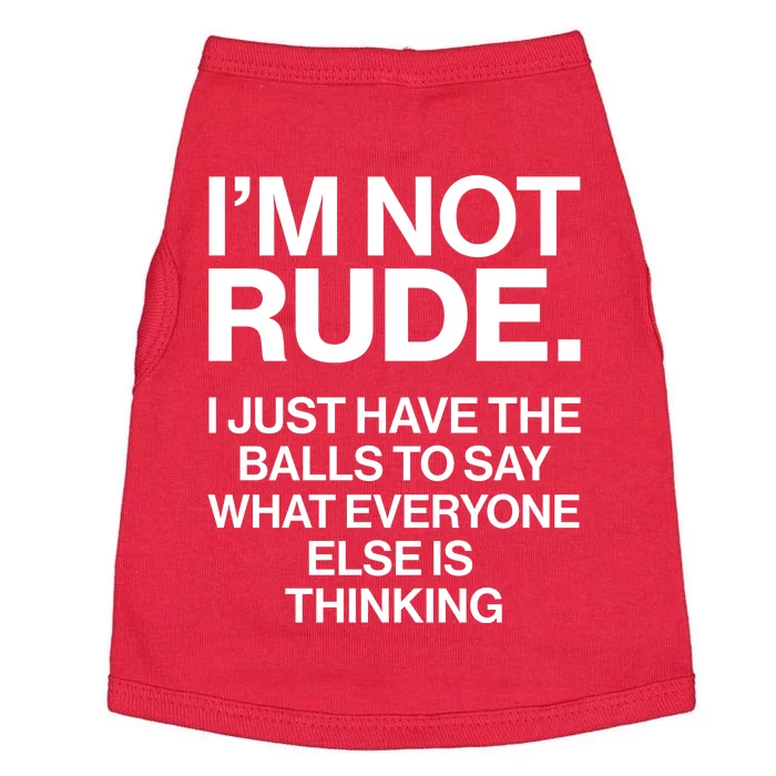 Funny Im Not Rude Doggie Tank