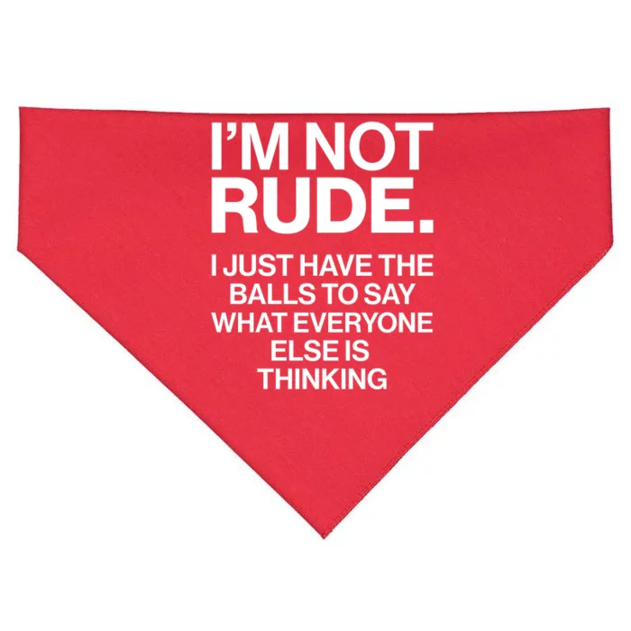 Funny Im Not Rude USA-Made Doggie Bandana