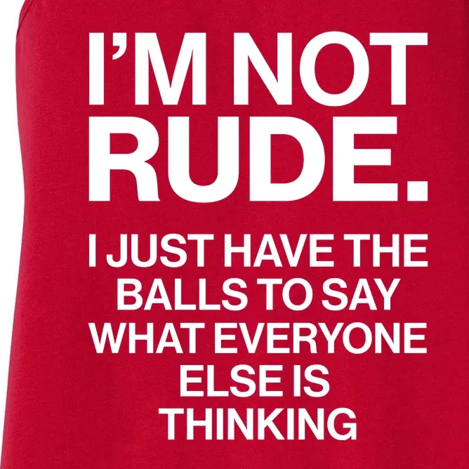 Funny Im Not Rude Women's Racerback Tank