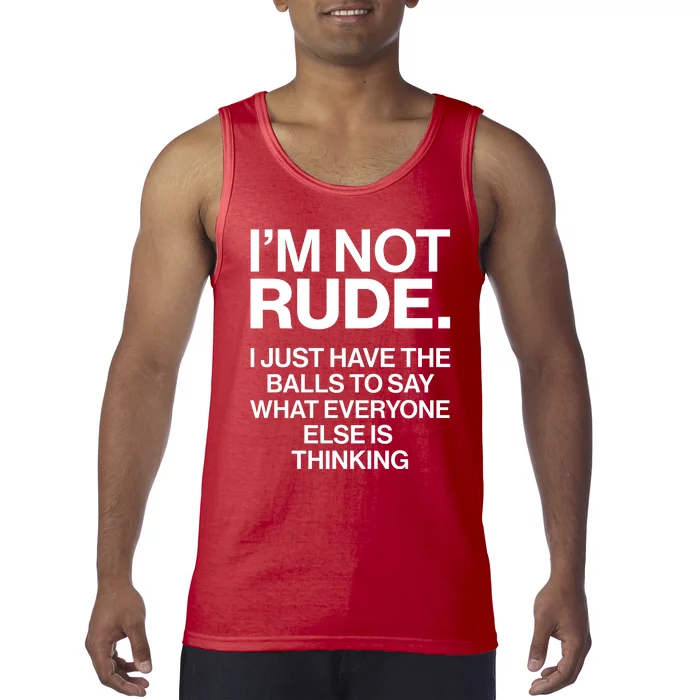 Funny Im Not Rude Tank Top